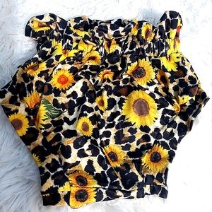 Sunflower Leopard Print Bummies 4t NEW